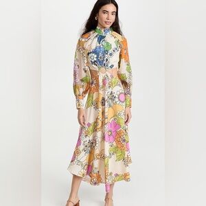 ALEMAIS Farrah Cut-Out Midi Dress